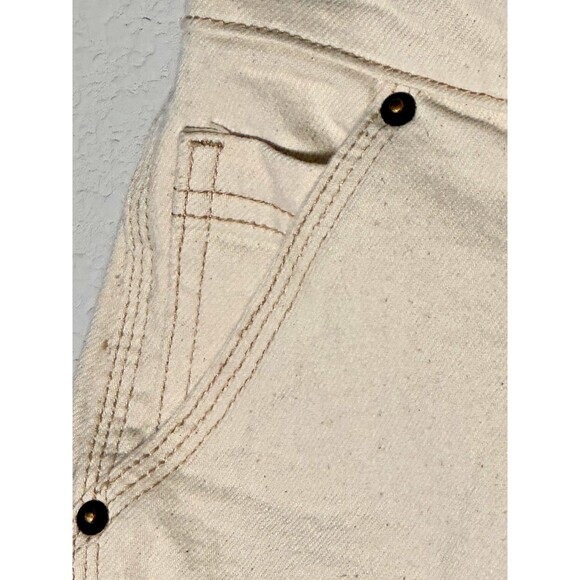 UNION BAY Cream/Off-White Denim Carpenter Tab Back Utility Jean Shorts Size 1 - Picture 4 of 9